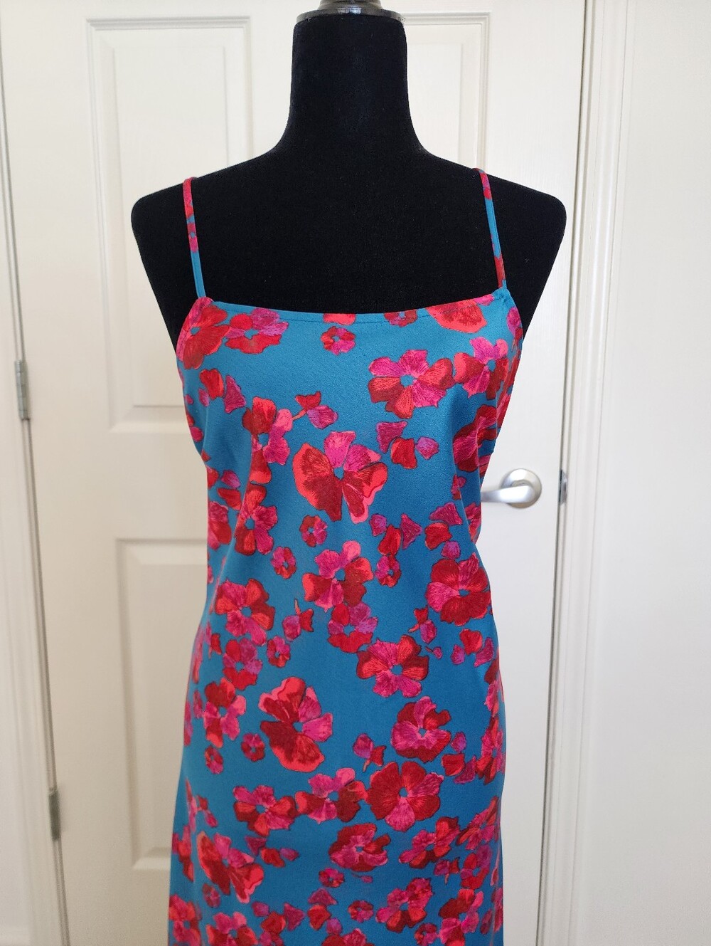 A New Day - Vibrant A line Blue, Red, and Pink Dress NWT